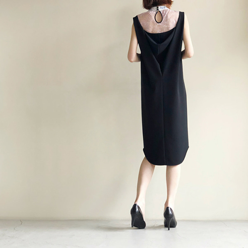 mame Embroidery Collar Sleeveless Dress｜ファッション 