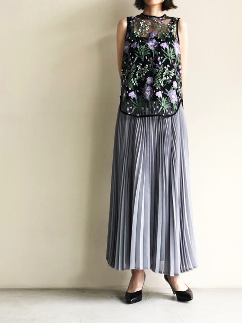 mame【マメ】正規取り扱い店、通販可能 ON LINE SHOP - CLARK - mame Botanical Lace Sleeveless Tops ブラウス