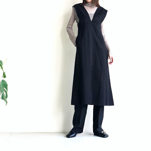 再値下げ！mame Melange Stripe V-Neck Dress 1