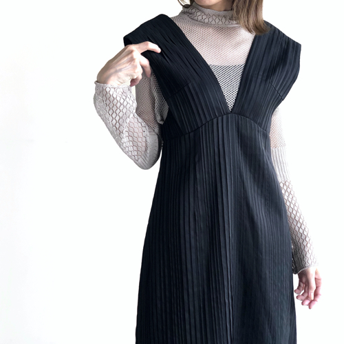 再値下げ！mame Melange Stripe V-Neck Dress 1