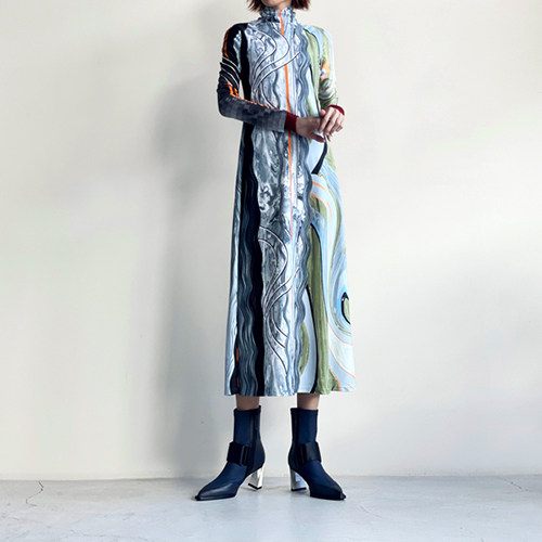 mamekurogouchi Marble Print Jersey Dress aquagreendive.com.mx