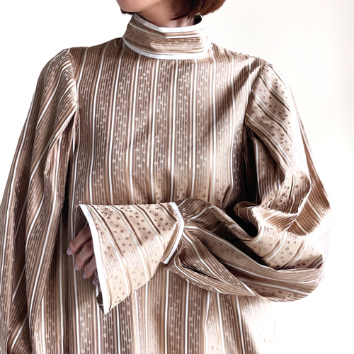 美品】 Mame Kurogouchi / マメクロゴウチ | Floral Stripe Silk