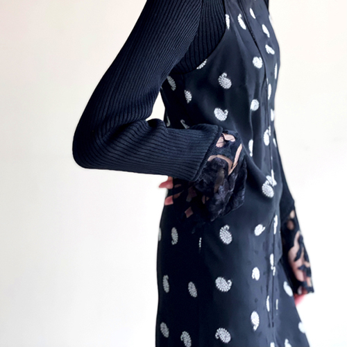 seri9 mokemoke dress ブラック Mame Kurogouchi【マメクロゴウチ】正規取り扱い店、通販可能 ON