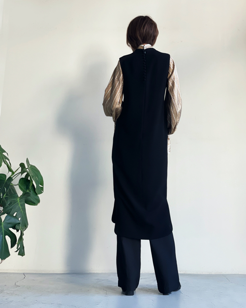 【Mame】Deep Neck Sleeveless Dress