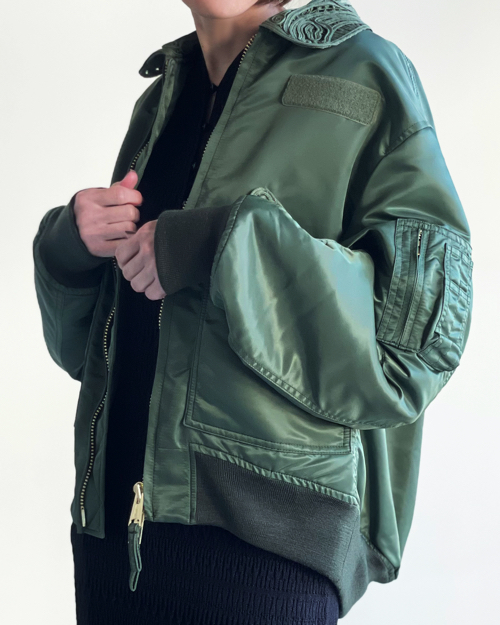 本日まで　マメクロゴウチ　ブルゾン　Cording Flight Jacket