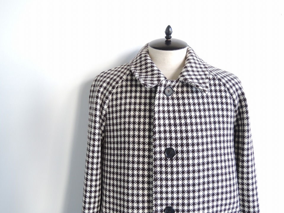 美品 レア品 UNUSED US1876 千鳥×ヘリンボーン ブラウン コート BALMAIN - 【ラスト1点】LONG COAT / ウール ロングコート