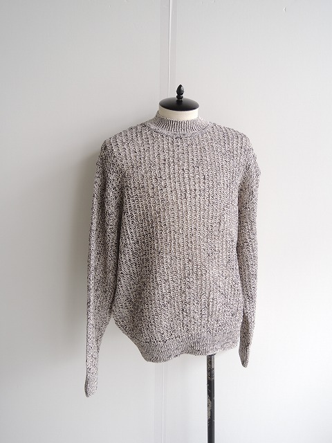 yoke LARGE MESHED CREW NECK RIB KNIT - sorbillomenu.com