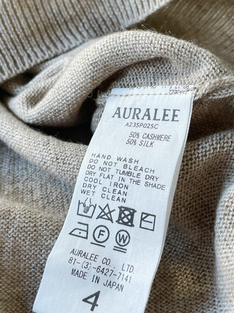 auraleeカシミヤシルクスキッパーニット超美品新作オーラリーサイズ3 AURALEE - AURALEE オーラリー カシミヤシルク スキッパー