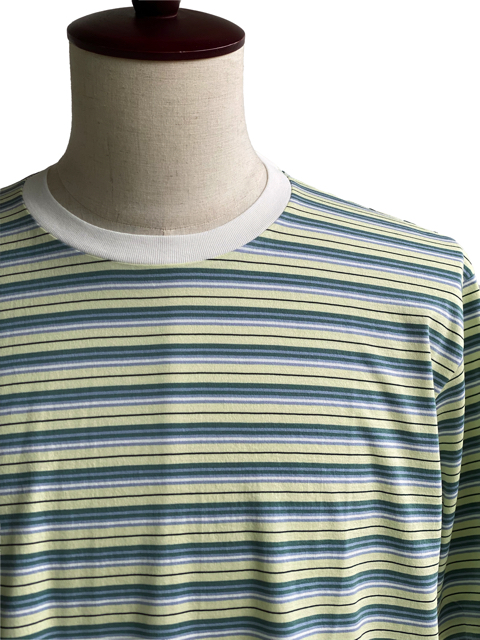 美品 AURALEE オーラリー 半袖 ハイゲージ ニットTシャツ 太ボーダー AURALEE(オーラリー) ボーダーTシャツ A24ST02BR HARD TWIST