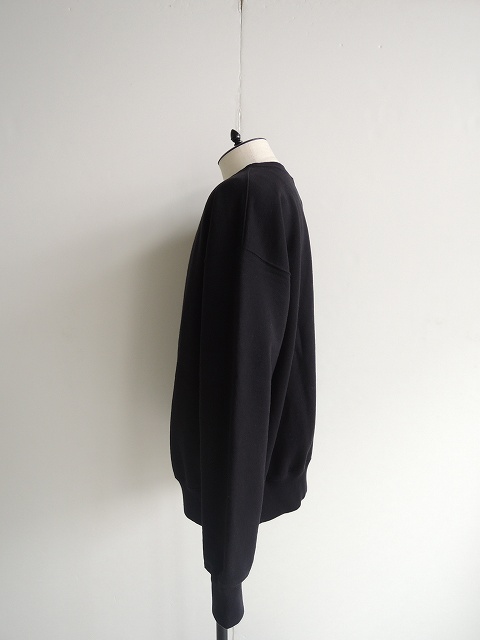 AURALEE オーラリー Uネック リブニット ブラック 毛100% 1 AURALEE オーラリー Uネック リブニット ブラック 毛100% 1