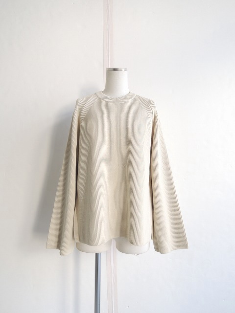 オーラリー AURALEE SUPER FINE WOOL RIB KNIT RAGLAN PULLOVER ニット A7AP04RK ブラウン サイ Auralee W Super Fine Wool Rib Knit Big P/O Top Yellow | Cultizm