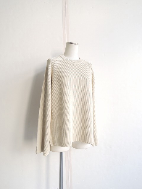 オーラリー AURALEE SUPER FINE WOOL RIB KNIT RAGLAN PULLOVER ニット A7AP04RK ブラウン サイ Auralee W Super Fine Wool Rib Knit Big P/O Top Yellow | Cultizm