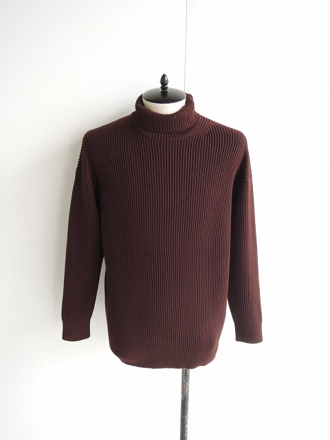 超人気 AURALEE 19aw ニット ポロ ハイネック 0 ブラウン ウール