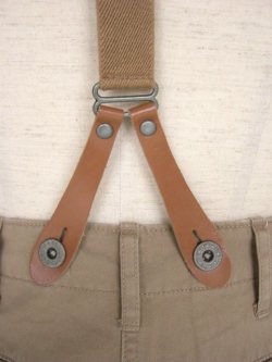 【新品未使用品】GAIJIN MADE サスペンダー付チノパン　Ｌサイズ O0638 サスペンダーエプロンパンツ(M ナチュラル): パンツ - RNA