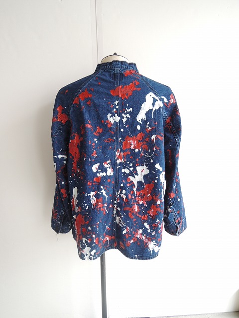 ニードルス CHORE COAT チョアコートリネンカバーオール ノーカラー 美品】Needles ニードルズ チョアコートカバーオール ブリーチ S