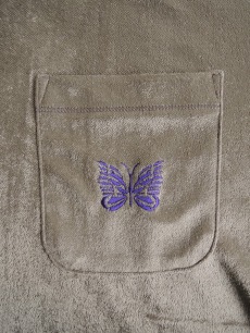 Needles カバーオール L オリーブ 蝶の刺繍 Needles カバーオール L オリーブ 蝶の刺繍 ジャケット