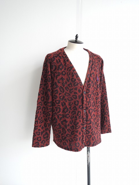 Needles / カーディガン(薄手)/M/アクリル/RED/レオパード/HM253 needles【ニードルス】正規取り扱い店、通販可能 ON LINE SHOP - CLARK -