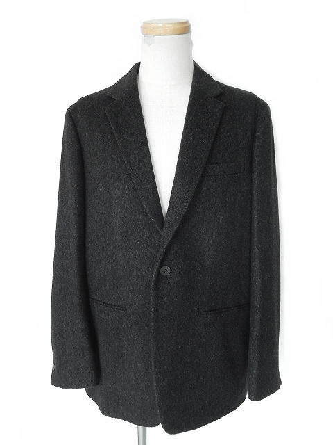 OVERCOAT SINGLE BREASTED JACKET ブラック　ウール OVERCOAT【オーバーコート】正規取り扱い店、通販可能 ON LINE SHOP