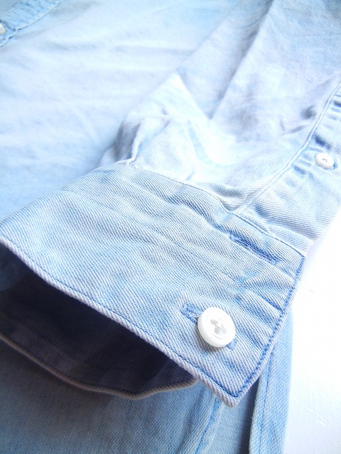 yANACHRONORMz -AiNm[- STITCH CUFF PIMA DENIM SHIRT